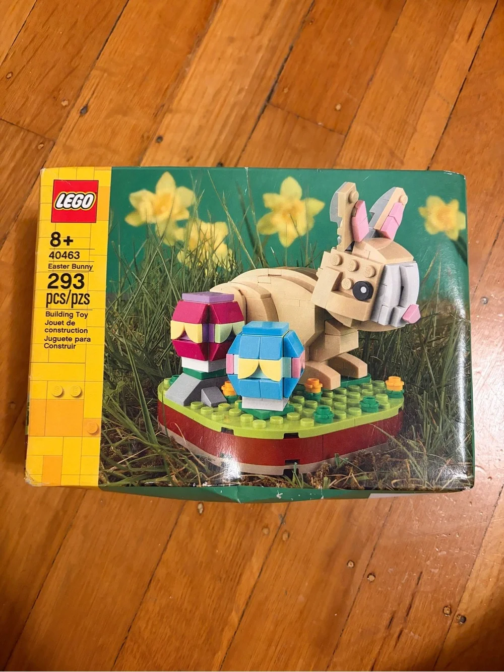 LEGO Easter Bunny Building Set - Tan Bunny with Pink & Blue Eggs NIB 8+